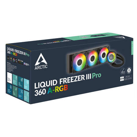 Система водяного охлаждения Arctic Cooling Liquid Freezer III Pro 360 ARGB Black ACFRE00184A S1700/1851, AM4/AM5