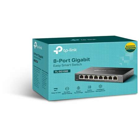 Коммутатор TP-LINK TL-SG108E управляемый 8xGbLAN