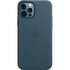 Чехол для Apple iPhone 12\12 Pro Leather Case with MagSafe Baltic Blue