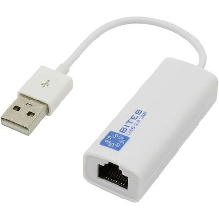 Сетевая карта 5bites UA2-45-02WH USB2.0 - RJ45 (100Mbps) Белый