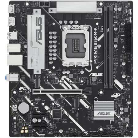 Материнская плата ASUS Prime B860M-K B860 Soc-1851 2xDDR5, 4xSATA3, RAID, 2хM.2, 1xPCI-E16x, 3xUSB3.2, DP, HDMI, 2.5Glan, mATX