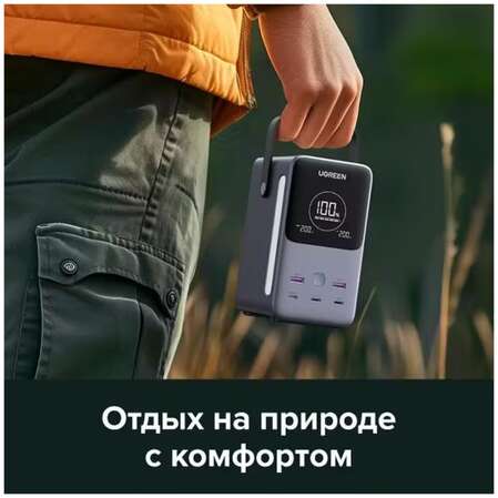 Внешний аккумулятор Ugreen PB770 (25286) 48000mAh 300W Grey