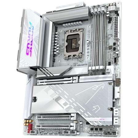 Материнская плата Gigabyte Z890 AORUS Pro Ice Z890 Soc-1851 4xDDR5, 4xSATA3, RAID, 5хM.2, 3xPCI-E16x, 6xUSB3.2, 2xUSB3.2 Type C, DP, WiFi, 5Glan, ATX