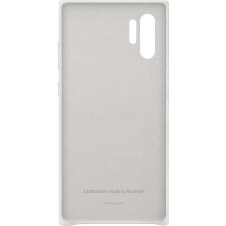 Чехол для Samsung Galaxy Note 10+ (2019) SM-N975 Leather Cover белый