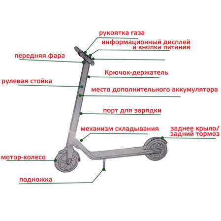 Электросамокат Mizar Kron (Black)