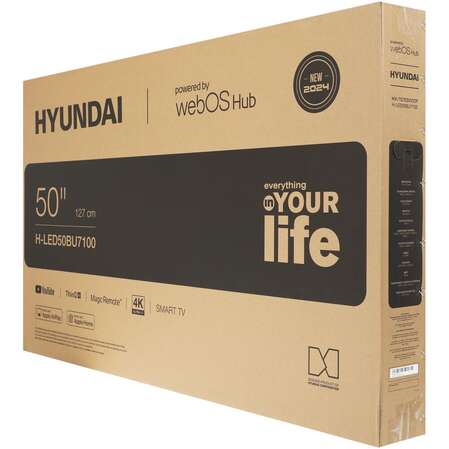 Телевизор 50" Hyundai H-LED50BU7100 (4K UHD 3840x2160, Smart TV) серый