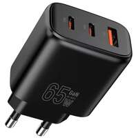 Сетевое зарядное устройство TFN TFN-WC-ACC-65W-BK 65W USB A + 2xType-C черное