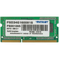 Модуль памяти SO-DIMM DDR3 4Gb PC12800 1600Mhz PATRIOT (PSD34G160081S)
