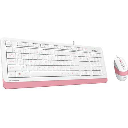 Клавиатура+мышь A4Tech Fstyler F1010 White/Rose