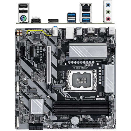 Материнская плата Gigabyte B860M D3HP B860 Soc-1851 4xDDR5, 4xSATA3, RAID, 2хM.2, 1xPCI-E16x, 3xUSB3.2, DP, HDMI, Glan, mATX