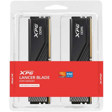 Модуль памяти DIMM 32Gb 2х16Gb DDR5 PC44800 5600MHz ADATA XPG Lancer Blade Black (AX5U5600C4616G-DTLABBK)