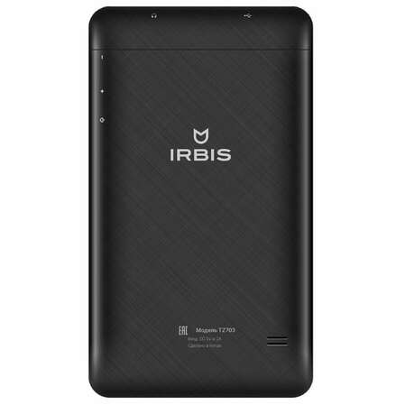 Планшет Irbis TZ703 2*1,3ГГц/512Мб/8Гб/7" 1024*600/WiFi/Bluetooth/GPS/3G/Android 4.4 черный