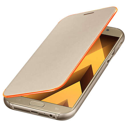 Чехол для Samsung Galaxy A7 (2017) SM-A720F Neon Flip Cover золотистый