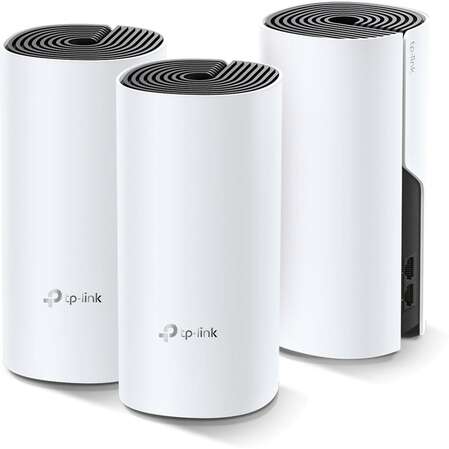 Беспроводной маршрутизатор TP-LINK Whole-Home Mesh Deco M4 AC1200 Wi-Fi System, Qualcomm CPU, 867Mbps at 5GHz+300Mbps at 2.4GHz, 2 Gigabit Ports (3-pack)