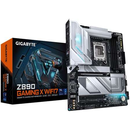 Материнская плата Gigabyte Z890 Gaming X WiFi7 Z890 Soc-1851 4xDDR5, 4xSATA3, RAID, 4хM.2, 3xPCI-E16x, 5xUSB3.2, 1xUSB3.2 Type C, DP, WiFi, 2.5Glan, ATX