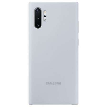 Чехол для Samsung Galaxy Note 10+ (2019) SM-N975 Silicone Cover  серебристый