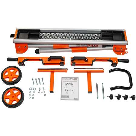 Стол для торцовочных пил MAXPILER MMSS-01 (1090-1675мм, 2 кронштейна, 2 рол.опоры, складной, колеса)