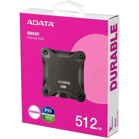Внешний SSD-накопитель 512Gb A-DATA SD620 SD620-512GCBK (SSD) USB 3.1 Type C черный