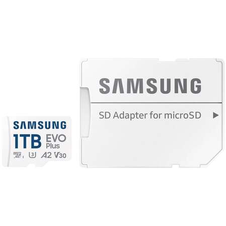 Карта памяти Micro SecureDigital 1Tb SDXC Samsung Evo Plus class10 UHS-I U3 (MB-MC1T0SA)