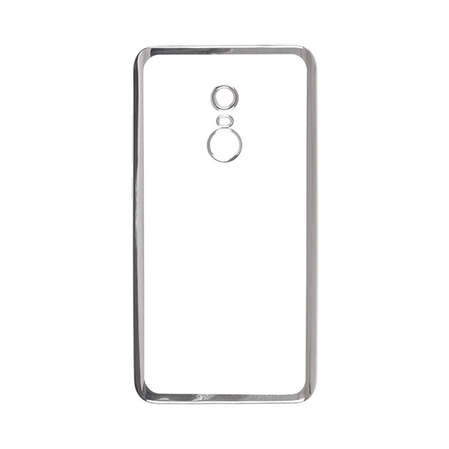 Чехол для Xiaomi Redmi Note 4 SkinBox 4People silicone chrome border, серебристый