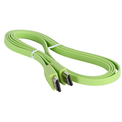 Кабель HDMI-HDMI v2.0 1.5м Prolink (PB358G-0150) Блистер Зеленый плоский