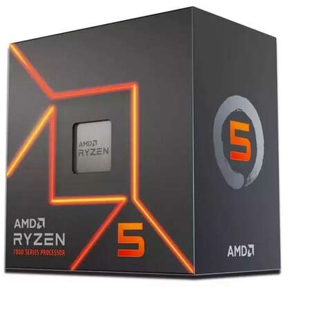 Процессор AMD Ryzen 5 7600, 3.8ГГц, (Turbo 5.1ГГц), 6-ядерный, L3 32МБ, Сокет AM5, BOX