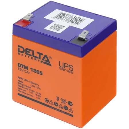 Батарея Delta DTM 1205, 12V  5Ah (Battary replacement APC rbc43, rbc44, rbc143, sybt2 12В, 5Ач, 90мм/70мм/107мм)