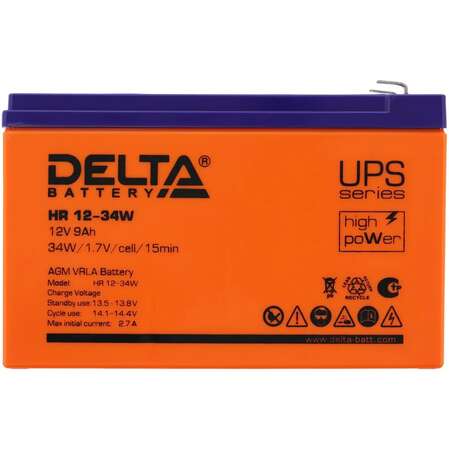 Батарея Delta HR 12-34W 12V 9Ah Battary replacement APC rbc17, rbc24, rbc110, rbc115, rbc116, rbc124, rbc133 )