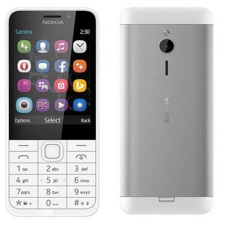 Смартфон Nokia 230 Dual Sim Silver White