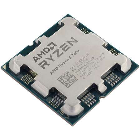 Процессор AMD Ryzen 5 7600, 3.8ГГц, (Turbo 5.1ГГц), 6-ядерный, L3 32МБ, Сокет AM5, BOX