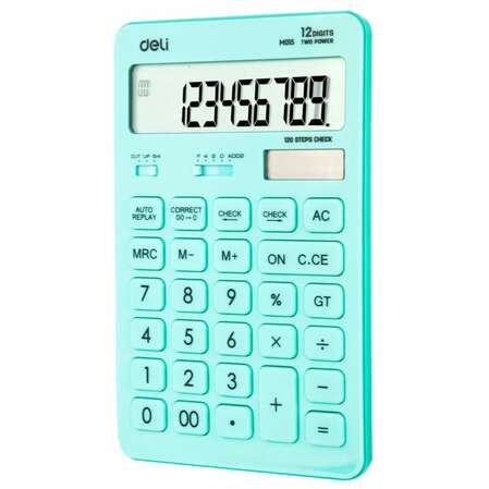 Калькулятор Deli Touch EM01531 голубой 12-разр.