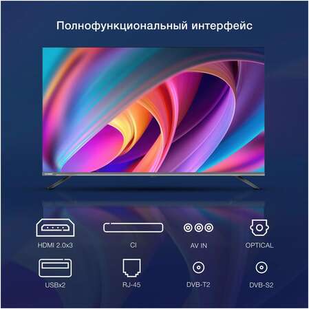 Телевизор 55" Hyundai H-LED55BU7100 (4K UHD 3840x2160, Smart TV) серый