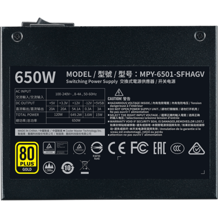 Блок питания 650W Cooler Master V650 SFX Gold MPY-6501-SFHAGV-EU
