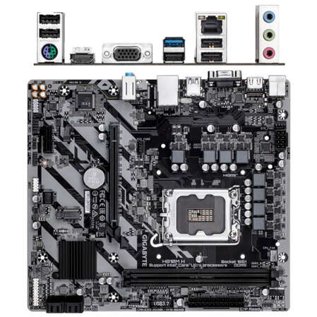 Материнская плата Gigabyte H810M H H810 Soc-1851 2xDDR5, 4xSATA3, RAID, 1хM.2, 1xPCI-E16x, 1xUSB3.2, D-Sub, HDMI, Glan, mATX