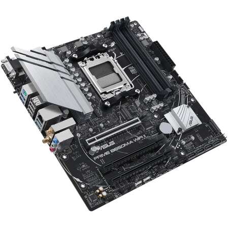 Материнская плата ASUS Prime B650M-A WiFi II B650 Socket AM5 4xDDR5, 4xSATA3, RAID, 2xM.2, 3xPCI-E16x, 4xUSB3.2, D-Sub, DP, HDMI, WiFi, 2.5Glan, mATX