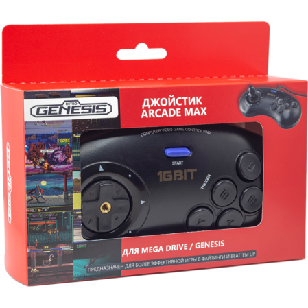 Геймпад Retro Genesis Controller 16 Bit Arcade Max проводной