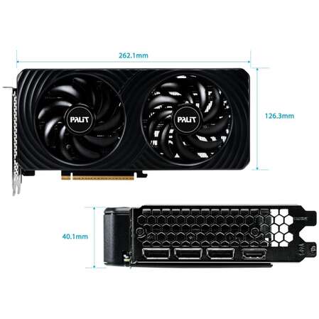 Видеокарта Palit GeForce RTX 5060 Ti 8192Mb, Dual 8 Gb (NE7506T019P1-GB2062D) 1xHDMI, 3xDP, Ret