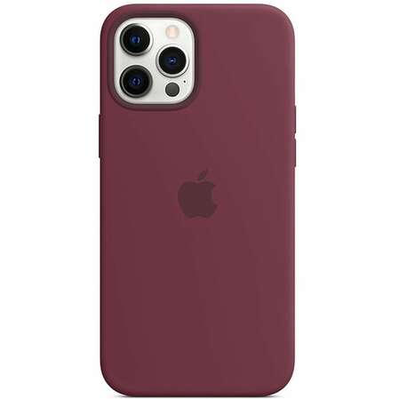 Чехол для Apple iPhone 12 Pro Max Silicone Case with MagSafe Plum