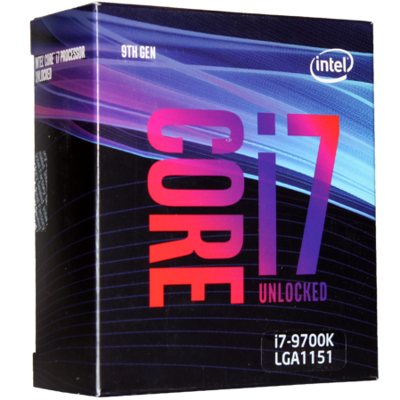 Процессор Intel Core i7-9700K, 3.6ГГц, (Turbo 4.9ГГц), 8-ядерный, L3 12МБ, LGA1151v2, BOX