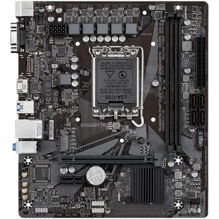 Материнская плата Gigabyte H610M H V2 H610 Socket-1700 2xDDR5, 4xSATA3, 1xM.2, 1xPCI-E16x, 2xUSB3.2, D-Sub, HDMI, Glan, mATX