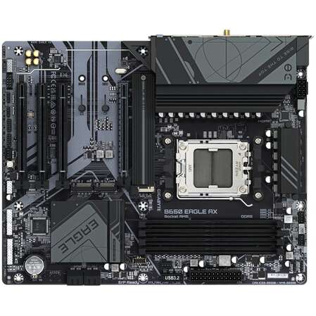 Материнская плата Gigabyte B650 Eagle AX Socket-AM5 AMD B650 4xDDR5, 4xSATA3, RAID, 3xM.2, 4xPCI-E16x, 2xUSB3.2, 1xUSB3.2 Type C, DP, HDMI, Glan, WiFi, ATX Ret