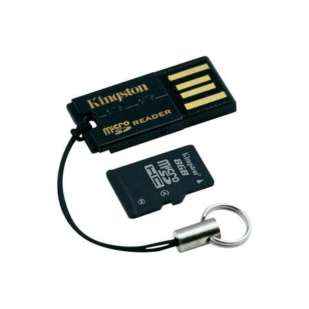 Micro SecureDigital 8Gb Kingston + ридер MicroSD Kingston MRG2 (MRG2+SDC4/8GB)