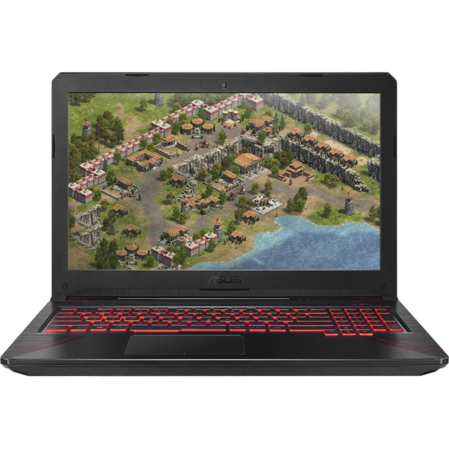 Ноутбук ASUS ROG FX504GD-E4994 Core i5 8300H/12Gb/1Tb+128Gb SSD/NV GTX1050 2Gb/15.6" FullHD/DOS Black