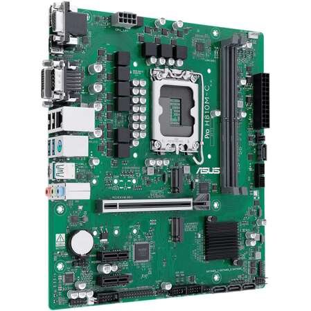 Материнская плата ASUS Pro H810M-C-CSM H810 Soc-1851 2xDDR5, 4xSATA3, 2хM.2, 1xPCI-E16x, 3xUSB3.2, 1xUSB3.2 Type C, D-Sub, DP, HDMI, Glan, mATX