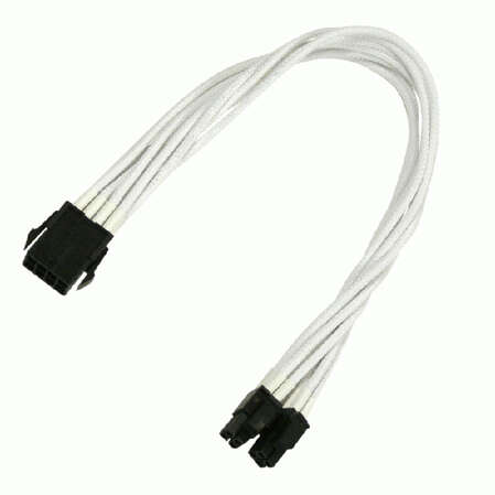 Удлинитель кабеля питания Nanoxia 8-pin EPS , 30см, белый