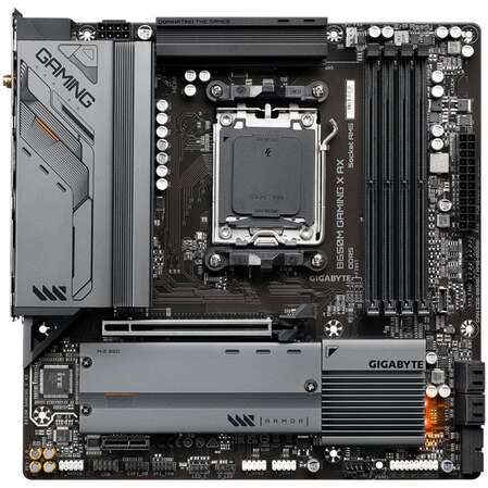 Материнская плата Gigabyte B650M GAMING X AX Socket-AM5 AMD B650 4xDDR5, 4xSATA3, RAID, 2xM.2, 1xPCI-E16x, 3xUSB3.2, 1xUSB3.2 Type C, DP, HDMI, WiFi, 2.5Glan, mATX Ret