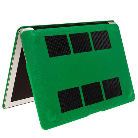 Чехол жесткий для MacBook Air 13" Heddy, кожаный, зеленый