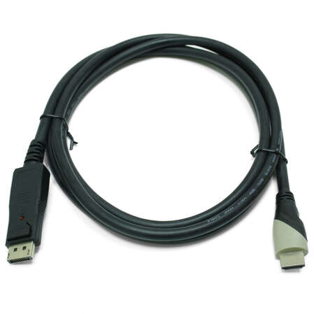 Кабель Display port (m) - HDMI(m) 1.8m Cablexpert CC-DP-HDMI-6 черный, экран