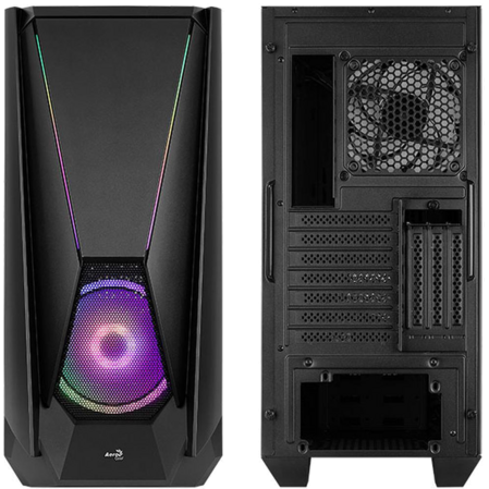 Корпус ATX Miditower AeroCool Visor-G-BK-v1 Black