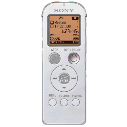 Диктофон SONY ICD-UX523F 4GB, белый